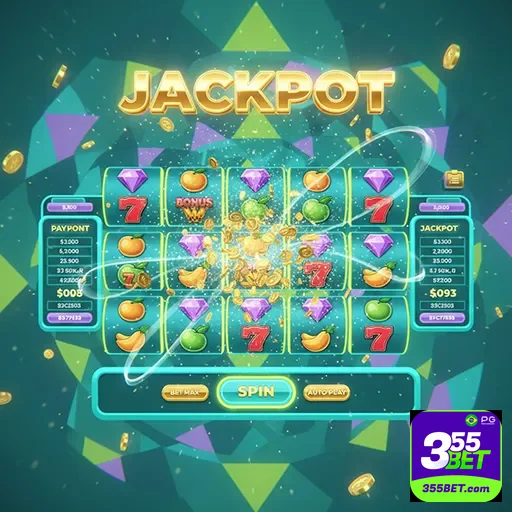 Imagem de slots com diferentes temas na 355bet